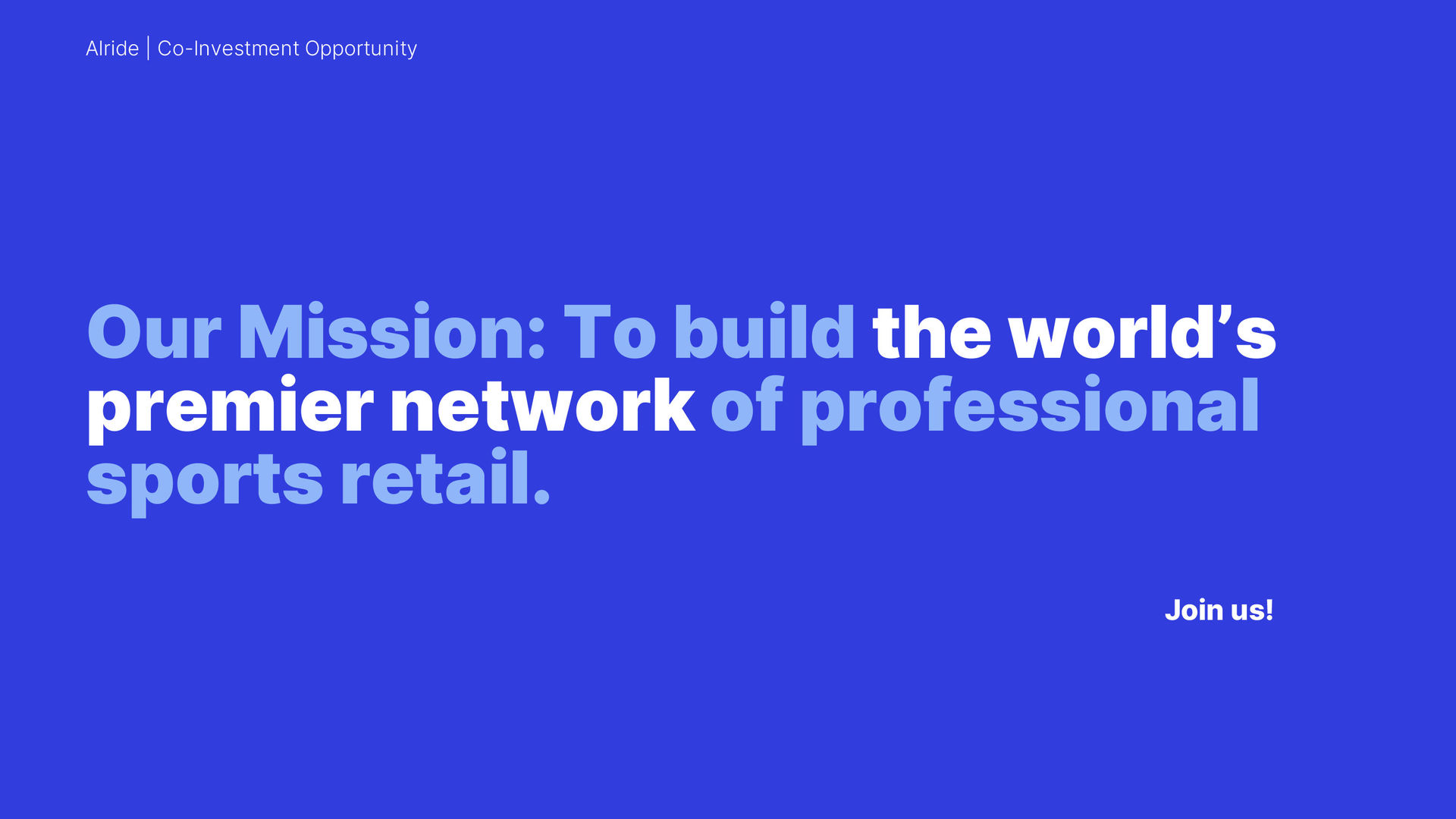 Alride pitch deck — influencer network and omnichannel expertise slides