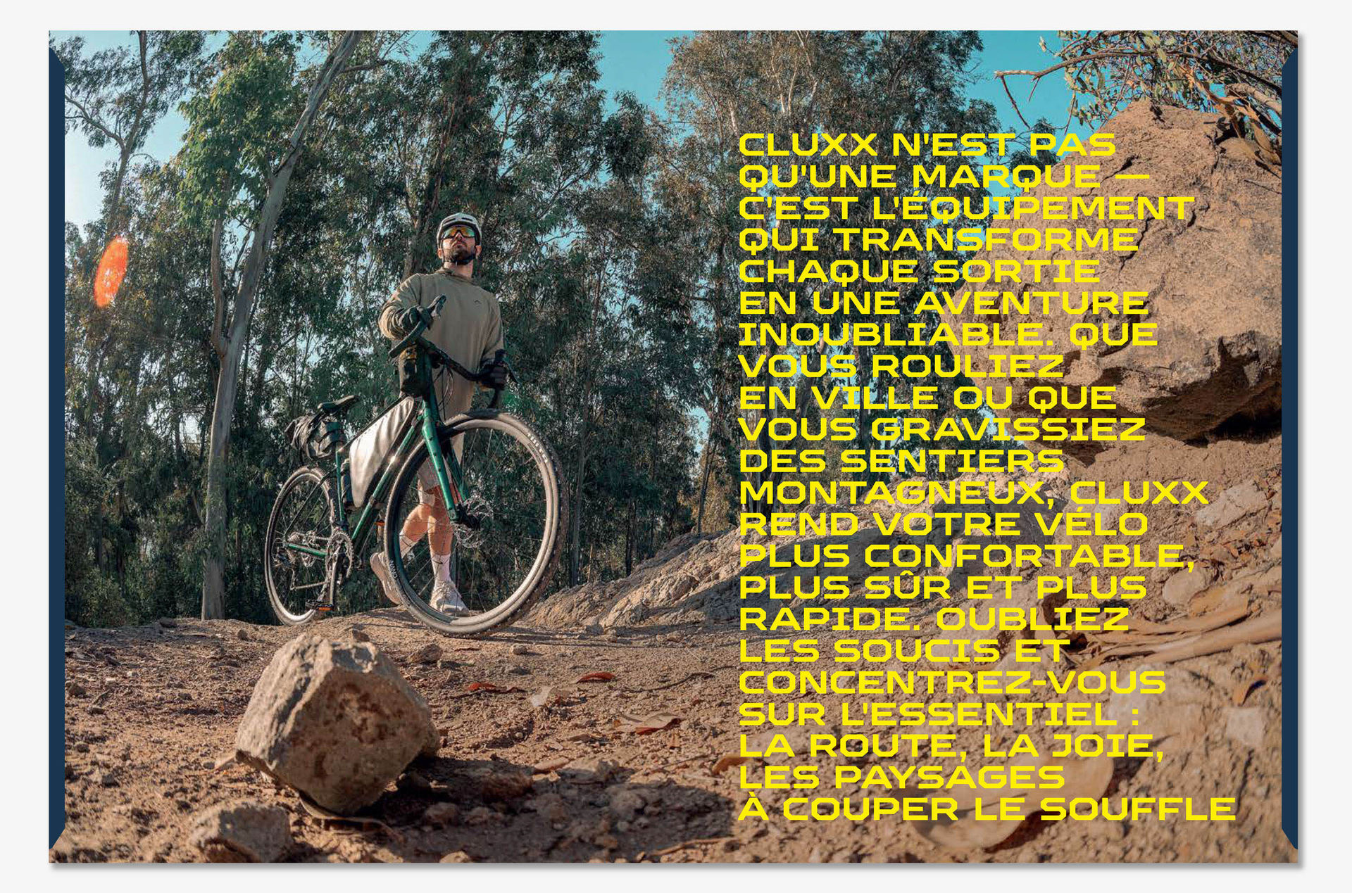 CLUXX catalog product range — bottles, pedals, lights and full accessory lineup