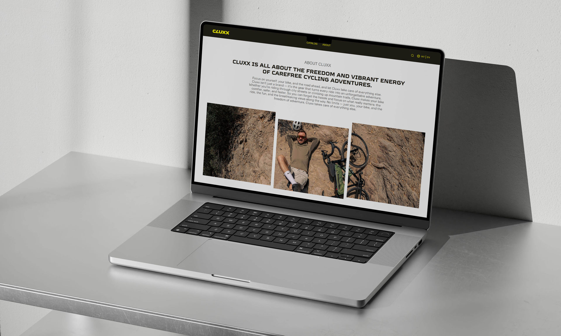 CLUXX web design challenge — creating digital presence for premium cycling accessories