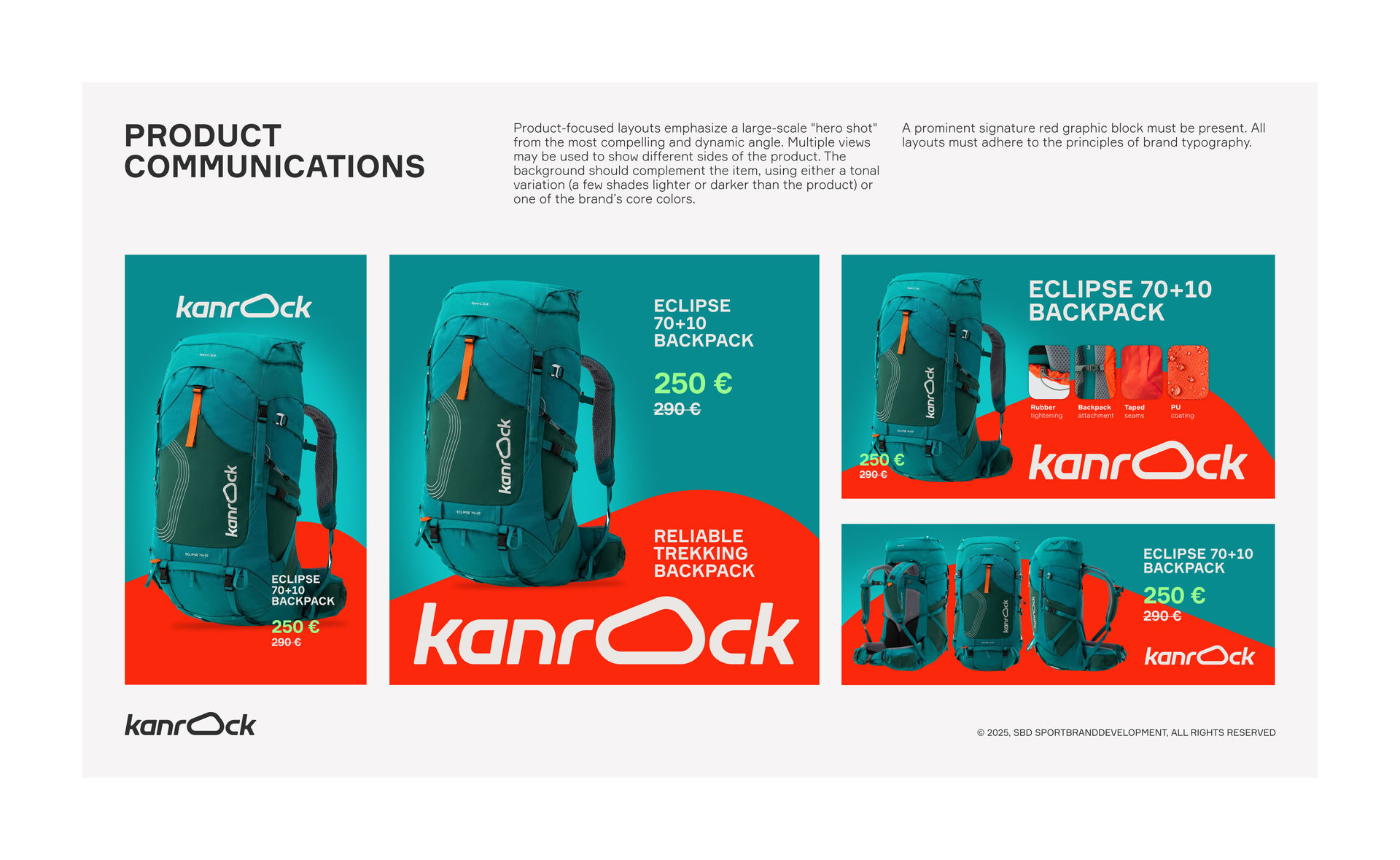 Kanrock brand details — product design standards for fabrics and hardware