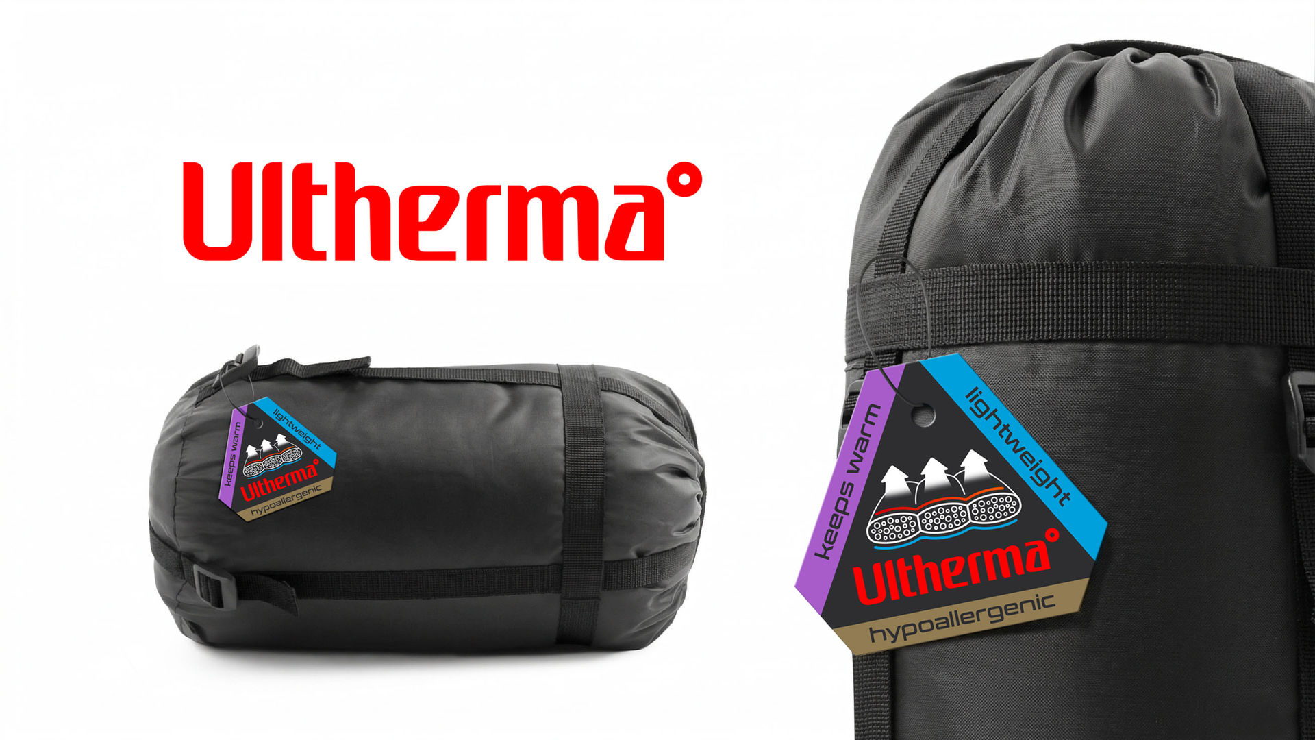 Ultherma visual identity — logo with T symbolizing temperature and plus for warmth